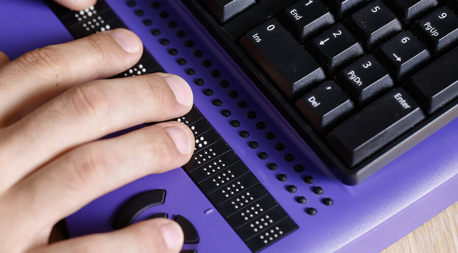 IT company Tampa Bay braille keyboard photo