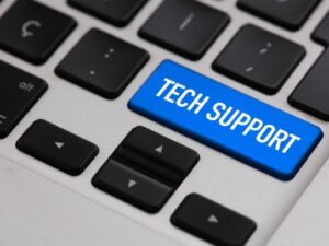 tech support computer button