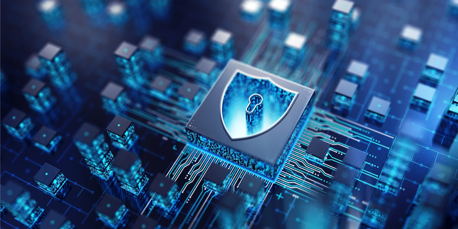 Photo of a blue lock representing Cybersecurity Technology